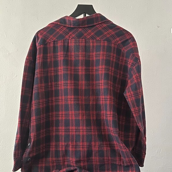 Superdown Red & Navy Plaid Flannel Shirt – Size XS - Picture 11 of 11